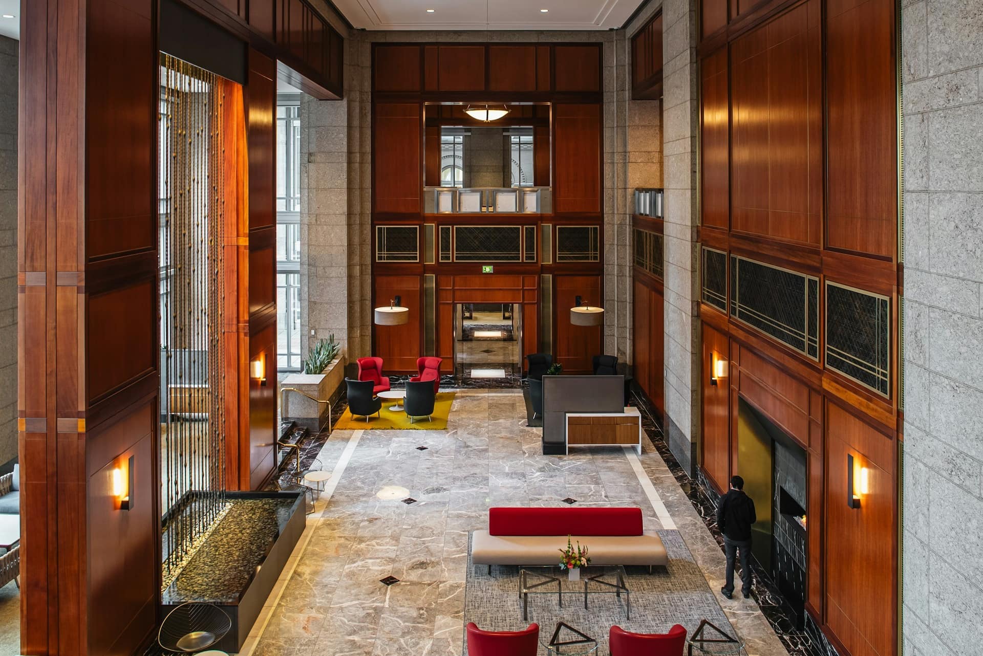 Reception lobby of an office building